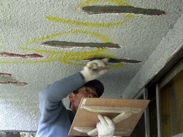 樹脂モルタル充填